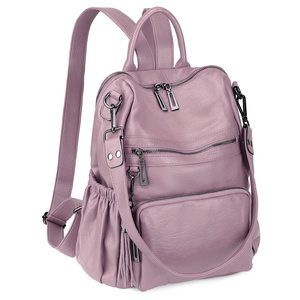 Travel Backpack Purse for Women Vegan Leather Ladies Fashion Tassel Shoulder🦈